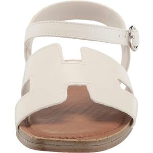 SM New York Women's Girls White and Brown Sandals, 5 Size