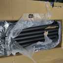 Laiensia Double Rods Garment Rack with Wheels, Clothing Rack for Hanging Clothes,4 Hooks, Multi-functional Bedroom Clothes Rack, Black