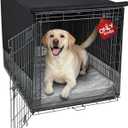 Explore Land Breathable Dog Crate Cover - 4 Sides Mesh Ventilation,Basic Pet Kennel Cover, All Sides Open, Universal Fit for 1 2 3 Doors 36 inches Wire Dog Crate (Black)