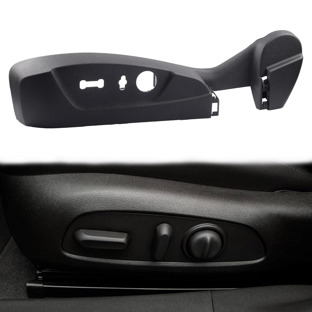 Dasbecan Left Driver Side Seat Switch Bezel Trim Panel Compatible with Chevrolet Malibu 2013 2014 2015 2016 Replaces 22753131(Black) Seat Adjuster Switch Bezel Cover
