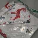 Christmas Flannel Sheets King, 100% Cotton Holiday Bed Sheet Set, Deep Pocket Fitted Sheet, Soft Warm Brushed Christmas Sheet (King Size, Forest Deer) (Gray)