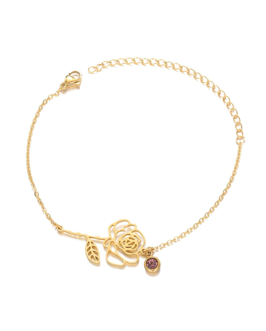 Brand: vdwv. Birth Flower Bracelets Floral Birthstone Bracelets Wildflower Leaves Bracelet Birth Month Floral Birthstone Pendant Bracelet for Women Elegant Gift