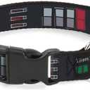 Buckle-Down Dog Collar Plastic Clip Star Wars Darth Vader Utility Belt Bounding3 Black Grays Reds 18 to 32 Inches 1.5 Inch Wide, Multi Color (DC-BKSR-WSW141-1.5-L),1.5" Wide - Fits 20-31" Neck - Large