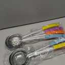 Portion Control Serving Spoons - (8 Piece Set) Restaurant Measuring Serving Ladle Utensils for Weight Loss, Bariatric Gastric Sleeve, Includes 2, 4, 6, 8 oz Solid & Perforated Scoops, 14-1/4" Long