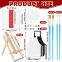Zhanmai 112 Pcs Sip and Paint Kit for Adults Couples Painting Kit Date Night Pre Drawn Canvas to Paint at Home Party Supplies Stretched Canvas Couple Romantic Activity(Tree of Love,12 x 16 Inch)