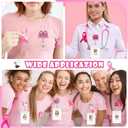 9 Pcs Halloween Nurse Badge Reel Retractable Pink Glitter Ghost Ghost Pumpkins Halloween Spooky Acrylic Badge Holder with ID Badges for Nursing Student Doctor Office Hospital