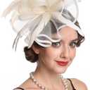 Women Fascinators Hats Flower Fascinators with Headband and Clip Tea Party Headwear for Women and Girls