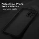 MCFANCE Magnetic Silicone Case with Stand for iPhone 13 Pro Max (6.7 inch) | Compatible with MagSafe, Shockproof Protection, Anti-Scratch Microfiber Lining | Black