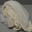 Wish Care Ivory Tulle Rectangle Tablecloth - 4 Foot Rectangle Party Wedding Table Cloths - 4ft Stretch Ruffle Tablecloths - Spandex Fitted Table Cloth - Engagement Baby Shower Baptism Decorations