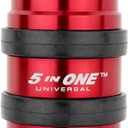 Milton 5 in ONE Universal Safety Exhaust Quick-Connect Industrial Coupler 1/4" Male NPT, Accepts All Major Interchanges, Safely Disconnect and Eliminate Potentially Dangerous Hose Whip