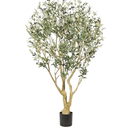 Realead 6ft Olive Trees Artificial Indoor - Large Faux Olive Tree with Realistic Leaves and Olives - Full and Grand Design Fake Olive Tree with Sturdy Base for Indoor Outdoor Office Decor