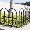 PP Garden Fence Insert Plastic Fence Garden Picket Fence Edgings Lawn Flowerbeds Plant Borders Decorative Garden Yard Outdoor Products No Dig Fence 6PCS