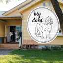 Welcome Decor Sign, Farmhouse Welcome Sign for Home Front Door Porch Patio, Sunflower Welcome Home Decor for Outside, Housewarming Hanging Decorations, Wooden Hanging Wall Decor, Hey Dood