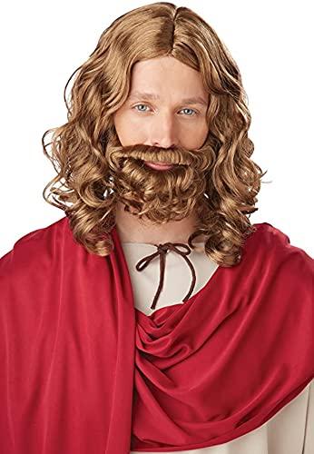Jesus Wig & Beard - Biblical Costume Set Jesus Wig and Beard [Lite Brown]