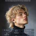 AI Translation Earbuds Real Time 163 Languages Audifonos Traductores Ingls Espaol, Translator Earbuds Bluetooth 5.4 with APP, 2-Way Voice Translator Earphones for Travel Business Learning