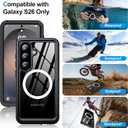 ANTSHARE for Samsung Galaxy S26 Case Waterproof, Built-in Lens & Screen Protector, [Compatible with MagSafe] Shockproof Dropproof Dustproof Full Body Phone Case for S26 6.3"-Black/Clear