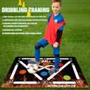 Soccer Training Mat for Indoor Use - Agility Equipment for 4-16, Improve Speed and Coordination - Anti-Slip/Silent Footstep Mat With Video and Dynamic Manuals