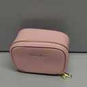 Mini Makeup Bag with Led Mirror, Small Travel Make up Bag 3 Light Modes Adjustable Brightness, for Women Organizer Cosmetic Bag, Portable Travel Train Toiletry Bag, for Pool Parties Work Touch-Ups