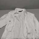 Woman Solid Casual Loose Shirt Long Sleeve Cotton Blouse Button Up Office Lady Tops, Size XL