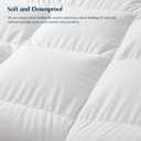 Pacific Coast Goose Feather Down Fiber Comforters Queen Size, Extra Fluffy White Duvet Insert, Ultra-Soft, Breathable, All Season Hotel Luxury Bedding Comforters, 8 Corner & Center Loops (90"x90")