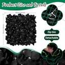 Black Flower Backdrop Artificial Flower Wall Mat 7x4.6ft 3D Silk Hydrangea Floral Wall Panels Decor for Halloween Birthday Wedding Party Event Celebrations Background