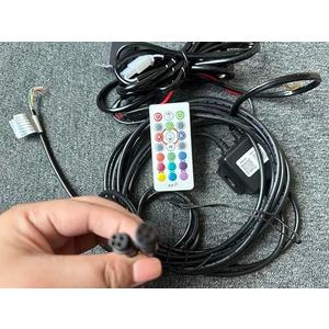 Sando Tech RGB Bluetooth Control Box 4Pin Connecter 2Plugs Wire Set, Remote, Fit for Whip Light/Rock Light/LED Strips/Underglow Lights