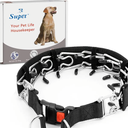 Supet Dog Prong Collar, Dog Choke Collar Adjustable Dog Pinch Collar with Quick Release Buckle/Nylon Cover for Small Medium Large Dogs