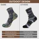 innotree Merino Wool Hiking Socks for Men Quarter Ankle Compression Thick Cushion Breathable Anti Odor Socks, 5 Pairs, One Size