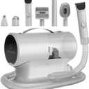 AIRROBO Dog Grooming Vacuum and Kit,12000Pa Pet Vacuum for Shedding Grooming, 2L Large Capacity Dog Hair Vacuum with 7 Pet Grooming Tools,Clipper Nail Trimmer Grinder, PG100 Plus