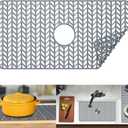 Sink Protectors for Kitchen Sink 12" 13" 16" 18" 19" 24" 26" 28" 29" 30" Silicone Sink mat| Silicone Kitchen Sink Mat for Bottom of Farmhouse(30"x16"Center) (Gray)