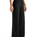 ESOFT Wide Leg Pants Women High-Waisted Yoga Work Dress Pants with Pockets, Casual Sweatpants Size S