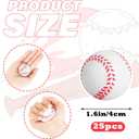 Hooqict Baseball Stress Ball 25 Pack Mini Baseballs Small Foam Sports Ball Stress Relief Squeeze Toy for Kids Sports Birthday Party Supplies Classroom Goodie Bag Stuffers
