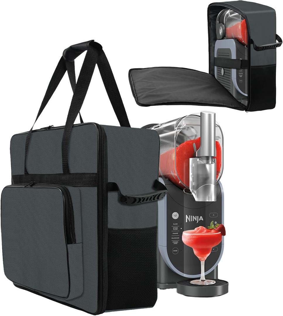 Carrying Bag for Ninja SLUSHi Slushie Machine, Portable Outdoor Frozen Drink Maker Travel Bag Case Front-Opening Design Slushie Machine Bag for Ninja SLUSHi Slushie Machine FS301 (Dark Gray) Carrying Bag for Ninja SLUSHi Slushie Machine, Portable Outdoor Frozen Drink Maker Travel Bag Case Front-Opening Design Slushie Machine Bag for Ninja SLUSHi Slushie Machine FS301 (Dark Gray)