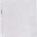 Amazon Basics Sheet Protectors for 3 Ring Binder, Heavyweight, Acid-Free, Clear Plastic Sleeves, Letter Size, 8.5 x 11 Inch, 100-Pack