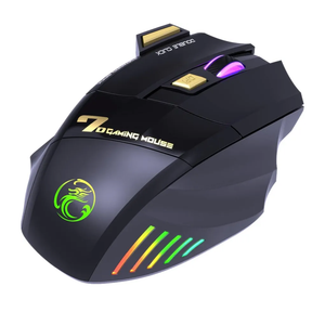 Mute Ergonomic Gaming Mouse iMice GW-X7 7 Buttons Rechargeable RGB Wireless Adjustable DPI Ergonomic Gaming Office Mice