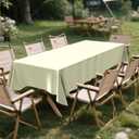 CXPSINC Plastic Tablecloth 54" x 108"Disposable Tablecloth Rectangle Plastic Table Cover for 6 to 8 Foot Tables Indoor or Outdoor Parties Birthdays Christmas (Beige, 16 Pack)