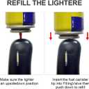 4 Pcs Long Lighters Candle Lighters, Flexi & Straight Long Neck Refillable Butane Lighter for Camping Fireplace Party BBQ Grill (Without Fuel)