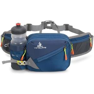 Waterproof Hiking Fanny Pack with Bottle Holder - Adjustable Running Belt & Dog Walking Waist Pack for Men & Wome