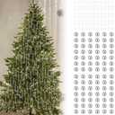 Silver 50 Set Christmas Beads Ornaments Christmas Tree Decorations Xmas Hanging Plastic Teardrop with Hooks for Centerpieces Home Decor for Xmas Tree Party Supplies Chandelier Decorations