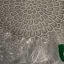 ALPHA Living HOME Handmade Beaded Placemats - 13 Inch Round Dining Table Mats - Elegant Glass Beads with Cotton Backing - Decorative Tableware for Weddings, Holidays, and Home Dcor - Silver