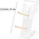 AIM & GGKK White Butterfly Donut Stand Display Wall,Metal Donut Holder Stand for Party Dessert Table,Donuts Board for Weddings Birthday Baby Shower,Bagel Holder Donuts Bar Display Decor