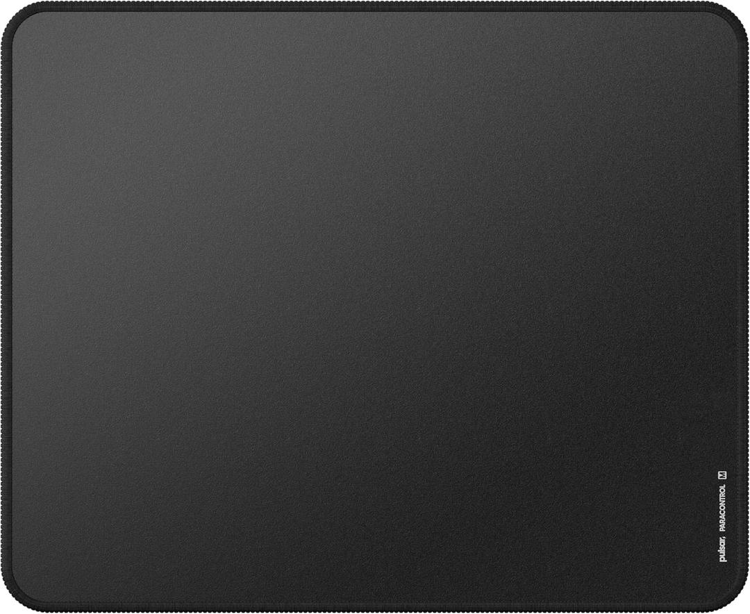 Pulsar - Paracontrol M Esports Level Premium Gaming Mouse Pad v2 - Medium to High Speed Pad Stitched Edge Durable Hybrid Top Surface 10.23 x 13 (M, Black)