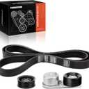 A-Premium Engine Serpentine Belt Drive Kit Compatible with Nissan Frontier 2005-2012/2014-2018, Pathfinder 2005-2006/2008, NV1500/NV2500 2012/2014-2021, NV3500 2012/2014-2020, Xterra - 4.0L