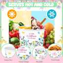 2 x Yungyan 48 Pcs Wildflower Baby Shower Treat Snack Cups 9oz Disposable Ice Cream Bowls a Little Wildflower Is on the Way Paper Cups with Spoons for Birthday Floral Spring Summer Party Decor Supplies