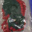 Peryiter 6.6 ft Wool Felt Christmas Garland with Wool Green Wreath Red Pompom Ball Garland Red Green Xmas Hanging Felt Banner for Christmas Holiday Fireplace Mantel Door Table Furnace Home Decoration