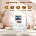 Bluetooth CD Player Portable for Home with Dual Speakers, FM Transmitter, Rechargeable Portable CD Player for Car Compact Player with Colorful TFT Screen
