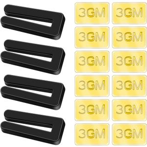 16 PCS Ceiling Fan Blade Balancing Kit, 4 Set Ceiling Fan Balancing Kit Including 4 pcs Plastic Fan Balancing Clips and 12 pcs Metal Self-Adhesive 3G Weight for Ceiling Fan Weight Balancing