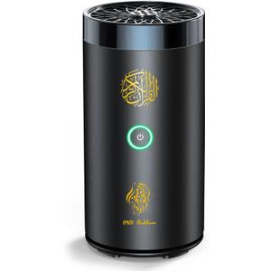 2 in 1 Electric Incense Burner with Quran Speaker, Rechargeble Bakhoor Burner Aroma Diffuser for Car Office Home Bedroom Living Room Study Spa (Black-1)