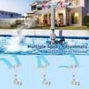 2026 Dual Spray Pool Fountain, 2-in-1 Retractable Height 360 Adjustable Waterfall Sprinkler Fountain, High-Pressure Pool Spray Fountain for Swimming Pool Spa Cooling, Grey