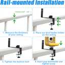 Wall Mount Railing Mount for Bird Buddy Smart Feeder, Versatile Metal Clamp-on Bird Feeder Bracket for Wall Fence Balcony, Durable Heavy Duty Weather-Proof Outdoor Feeders Accessory